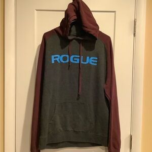 Rogue Men's Charcoal and Burgundy Hoodie